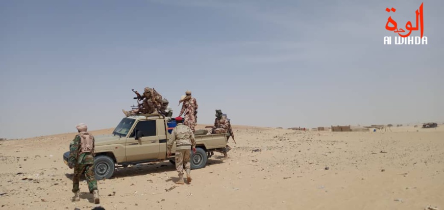 Des militaires tchadiens lors d'une opération au Bourkou, au Nord du Tchad. © Abdoulaye Adoum Akim/Alwihda Info