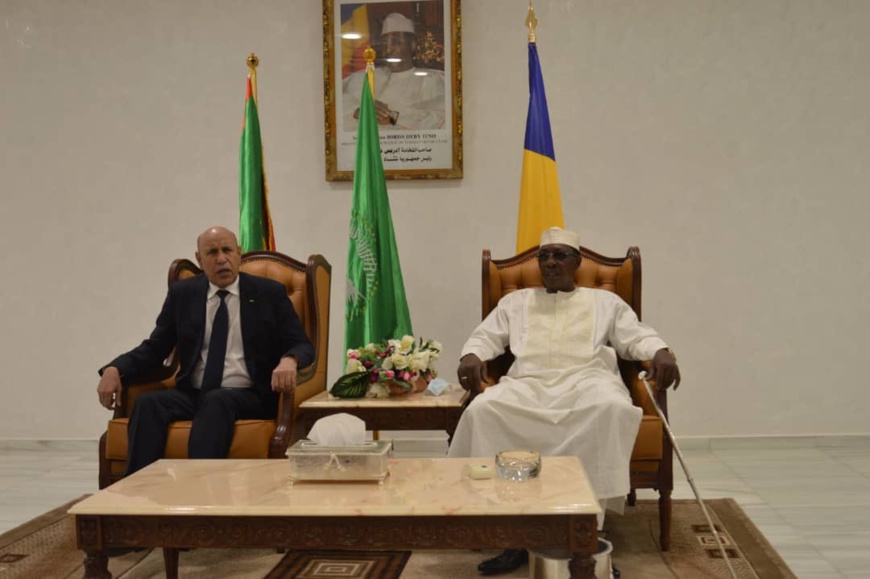 Tchad : le président mauritanien fait une escale à N'Djamena. © PR Tchad : le président mauritanien fait une escale à N'Djamena. © PR