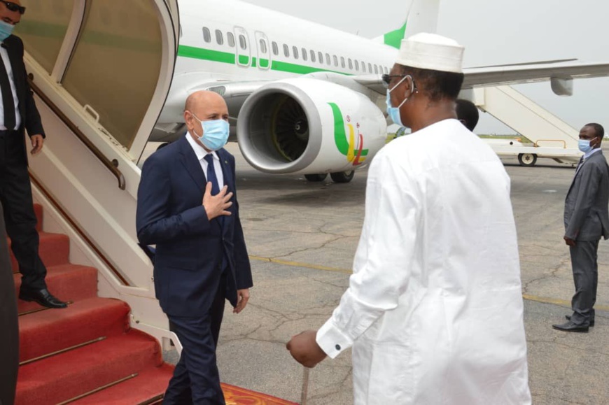 Tchad : le président mauritanien fait une escale à N'Djamena. © PR Tchad : le président mauritanien fait une escale à N'Djamena. © PR