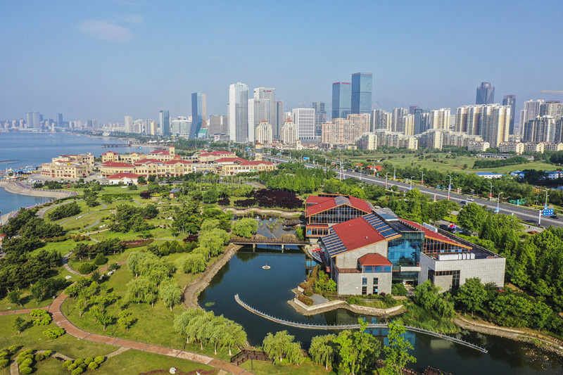 Photo taken on June 7, 2019 shows beautiful scenery of Xihai'an (West Coast) New Area of Qingdao, east China's Shandong Province. Photo by Han Jiajun, People's Daily Online