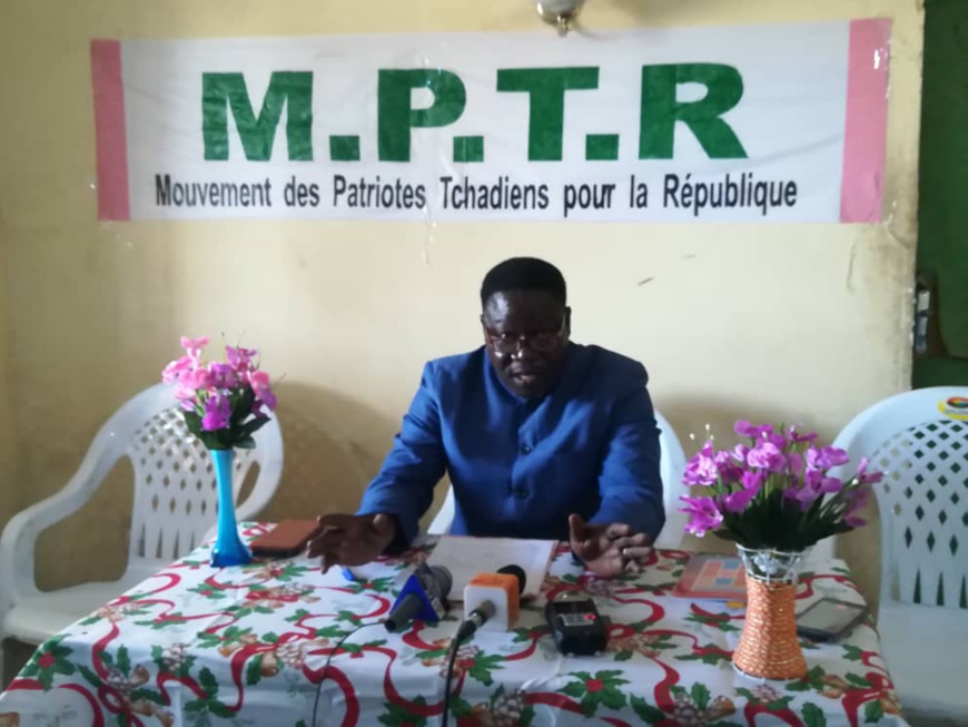 Le secrétaire général adjoint du Mouvement des patriotes tchadiens pour la République (MPTR), Nadjitoidé Betouembaye Aimé. © Alwihda Info