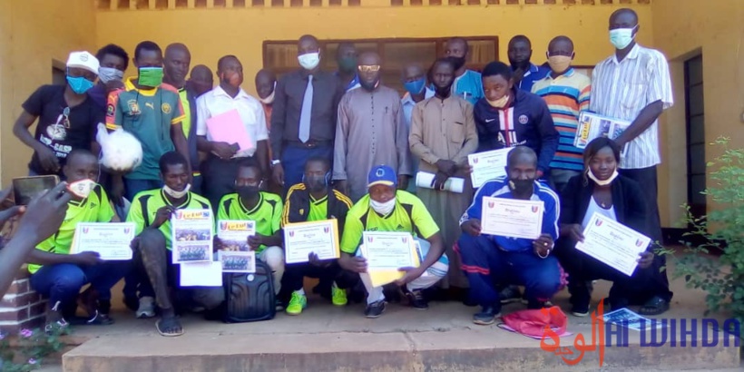 Tchad : 16 lauréats reçoivent leur diplôme d'entraîneur de football à Pala. © Foka Mapagne/Alwihda Info