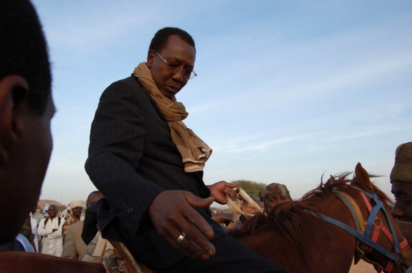 Idriss Déby à Fada, en février 2012 (Pierre Haski/Rue89)