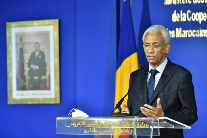 Le ministre tchadien des Affaires étrangères reçu par son homologue marocain à Rabat. © Diplomatie.ma