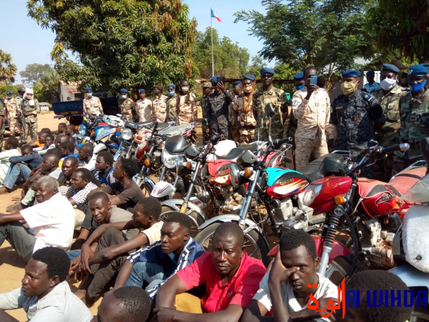 Tchad : 46 arrestations et 16 motos saisies à Moundou pour violation du couvre-feu. © Golmem Ali/Alwihda Info