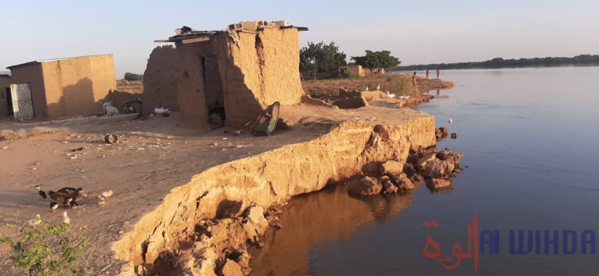 Tchad : des populations dans le désarroi face à la crue du fleuve Chari. © Alwihda Info