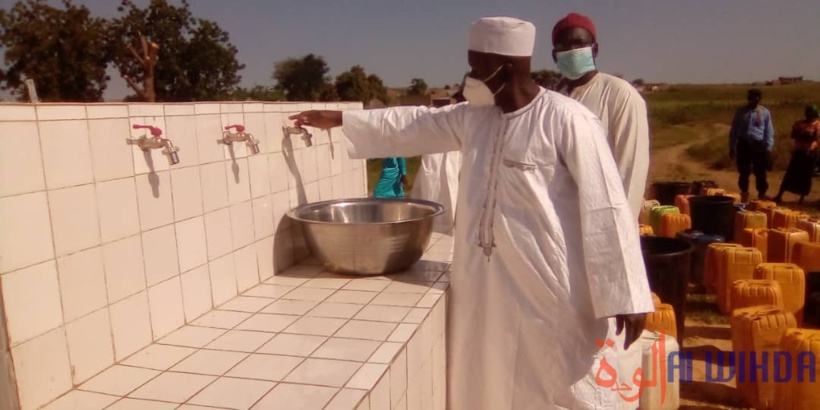 Tchad : don d'un château d'eau et grand soulagement dans un quartier de Pala. © Foka Mapagne/Alwihda Info