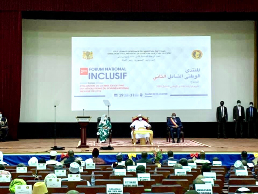 Les assises du 2ème Forum national inclusif au Palais du 15 janvier à N'Djamena. © FNI Les assises du 2ème Forum national inclusif au Palais du 15 janvier à N'Djamena. © FNI