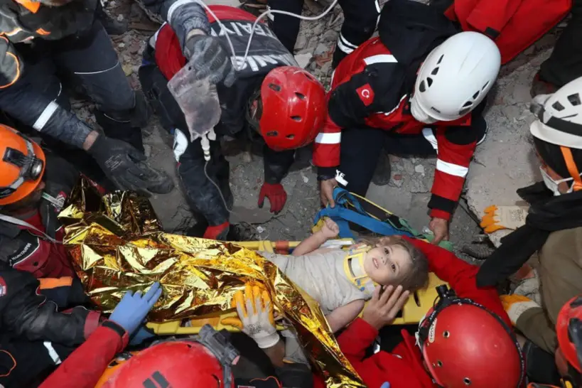 Turquie : une fille de 4 ans sauvée des décombres, 91 heures après le séisme