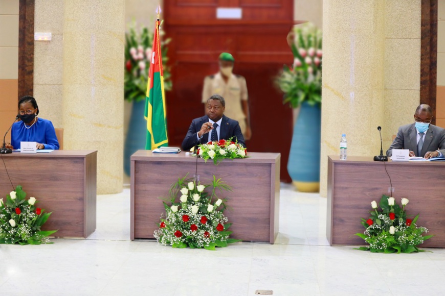 Togo : ​Le budget 2021 projeté à 1521,6 milliards FCFA, en baisse de 7% par rapport à 2020. © PR