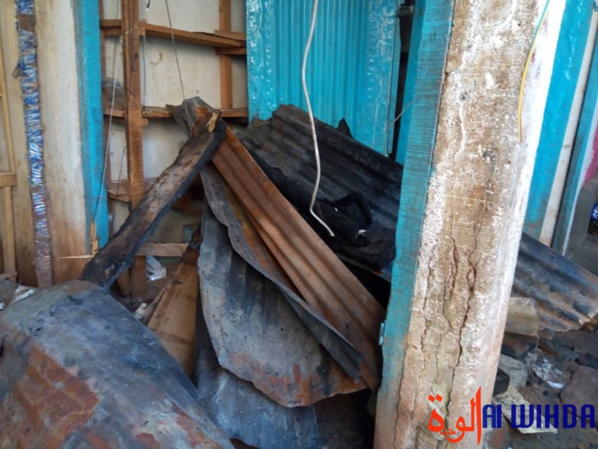 Tchad : des boutiques calcinées dans l'incendie d'un marché à Moundou Tchad : des boutiques calcinées dans l'incendie d'un marché à Moundou