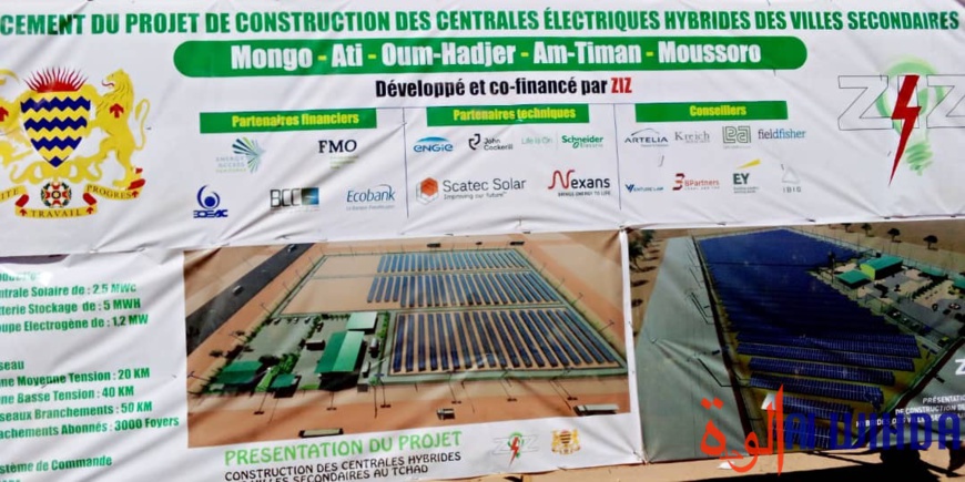 Tchad : la construction d'une centrale électrique hybride lancée à Mongo. © Saleh Rahma/Alwihda Info