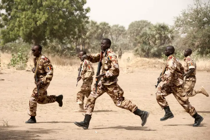 Des soldats tchadiens en entrainement. Crédits photos : Sources
