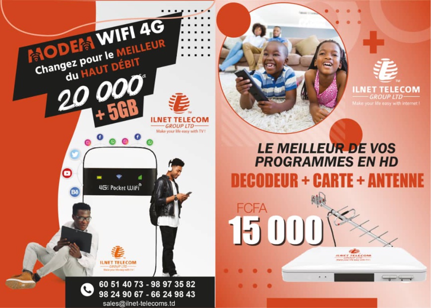 Tchad : ILNET TELECOM annonce des promotions de fin d’année sur ses offres Tchad : ILNET TELECOM annonce des promotions de fin d’année sur ses offres