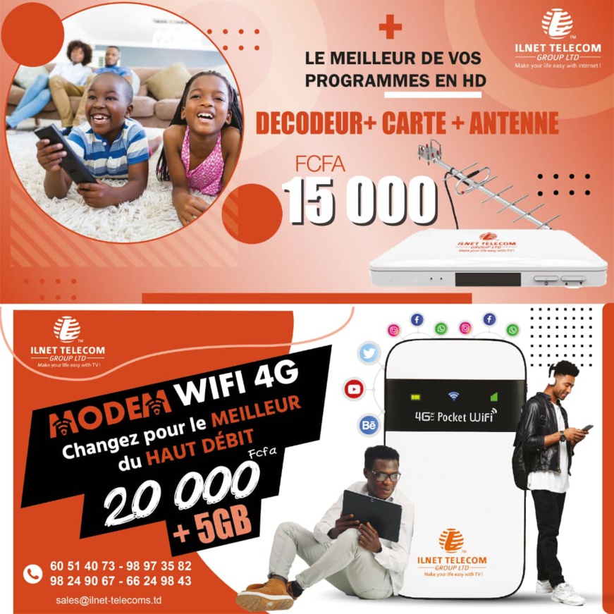 Tchad : ILNET TELECOM annonce des promotions de fin d’année sur ses offres Tchad : ILNET TELECOM annonce des promotions de fin d’année sur ses offres