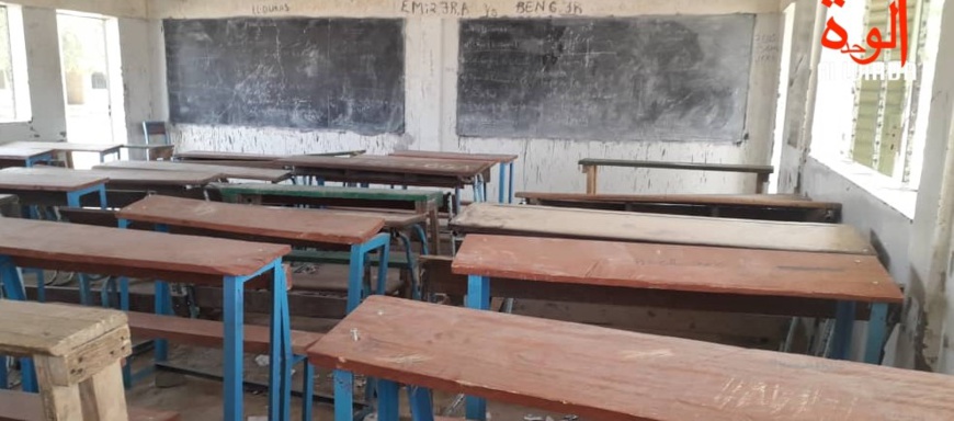 Une salle de classe dans le 7ème arrondissement de N'Djamena. ©️ Djibrine Haïdar/Alwihda Info Une salle de classe dans le 7ème arrondissement de N'Djamena. ©️ Djibrine Haïdar/Alwihda Info