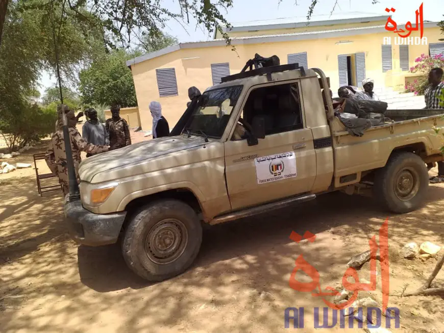 Un véhicule de la force mixte Tchad-Soudan. Illustration © Mahamat Issa Gadaya/Alwihda Info