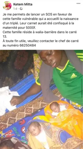 Tchad : une mère accouche de triplés à N’Djamena, les bonnes volontés se mobilisent