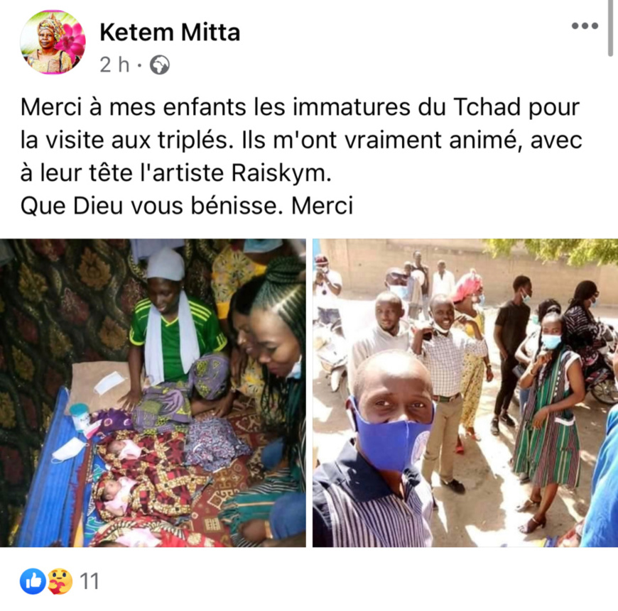 Tchad : une mère accouche de triplés à N’Djamena, les bonnes volontés se mobilisent Tchad : une mère accouche de triplés à N’Djamena, les bonnes volontés se mobilisent