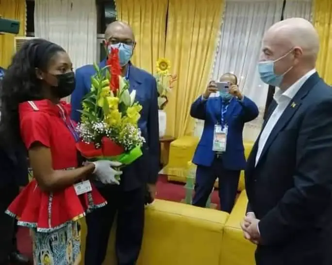 CHAN 2021 : Le président de la FIFA Giannini Infantino est au Cameroun