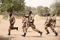 Des soldats tchadiens lors d'un entraînement. Crédits photos : Sources