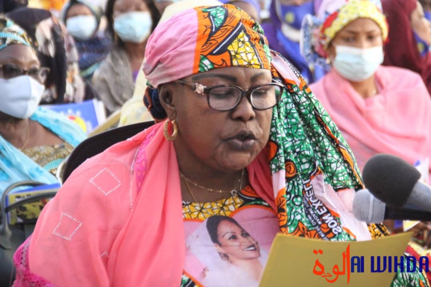 Mme. Haouwa Gamane, présidente de l’OF/MPS. © Mahamat Abderaman Ali Kitire/Alwihda Info