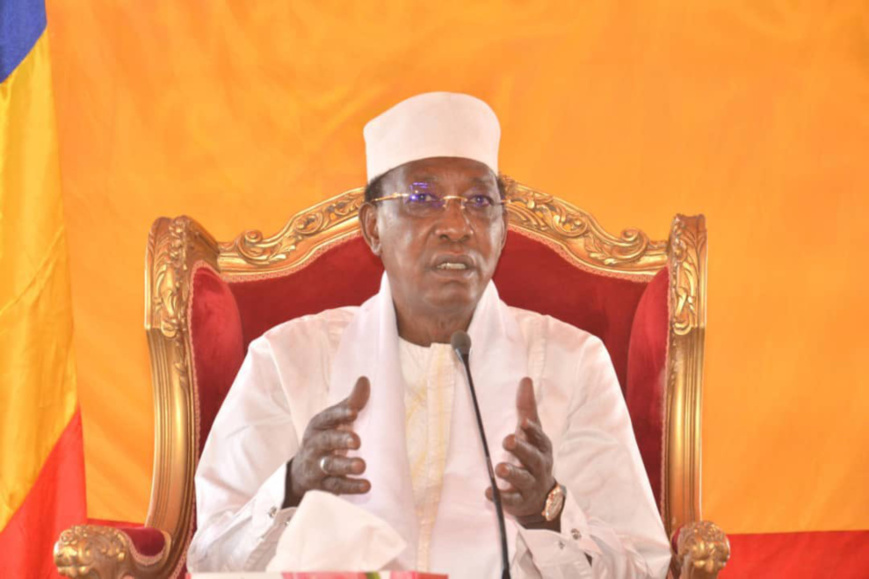 Le président Idriss Deby, le 10 février 2021 à Bardaï, au Tibesti. © PR Le président Idriss Deby, le 10 février 2021 à Bardaï, au Tibesti. © PR
