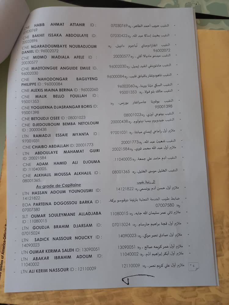 Tchad : plus de 130 officiers élevés à des grades supérieurs Tchad : plus de 130 officiers élevés à des grades supérieurs