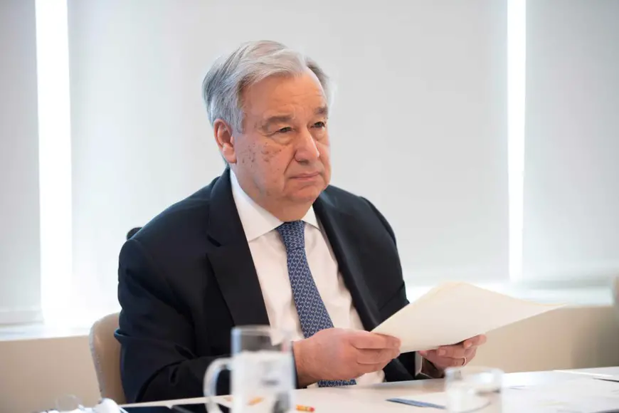 Le Secrétaire général de l'ONU, António Guterres. Illustration © ONU/Evan Schneider