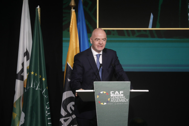 Le président de la FIFA salue "l’esprit d’équipe" africain. © FIFA Le président de la FIFA salue "l’esprit d’équipe" africain. © FIFA