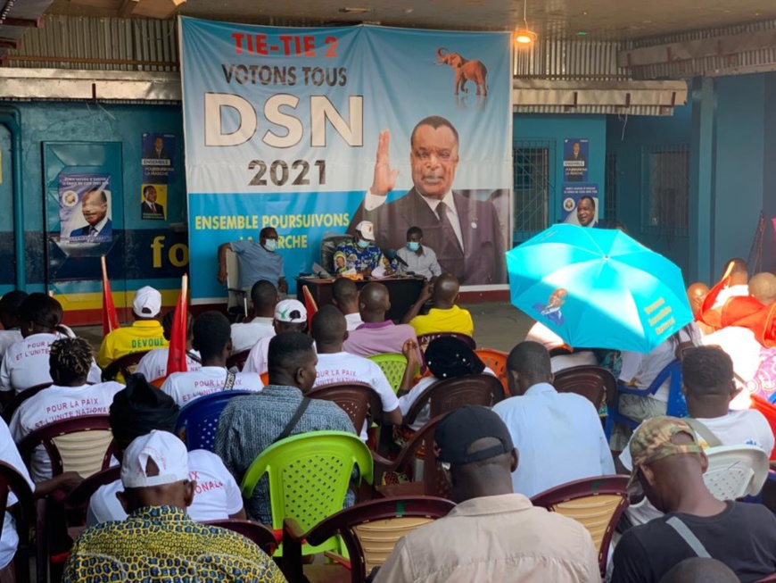 Congo-Présidentielle : Brice Dimitri Bayendissa évalue le travail réalisé par les animateurs à la base de la campagne du candidat Sassou-N’Guesso à Tié Tié II