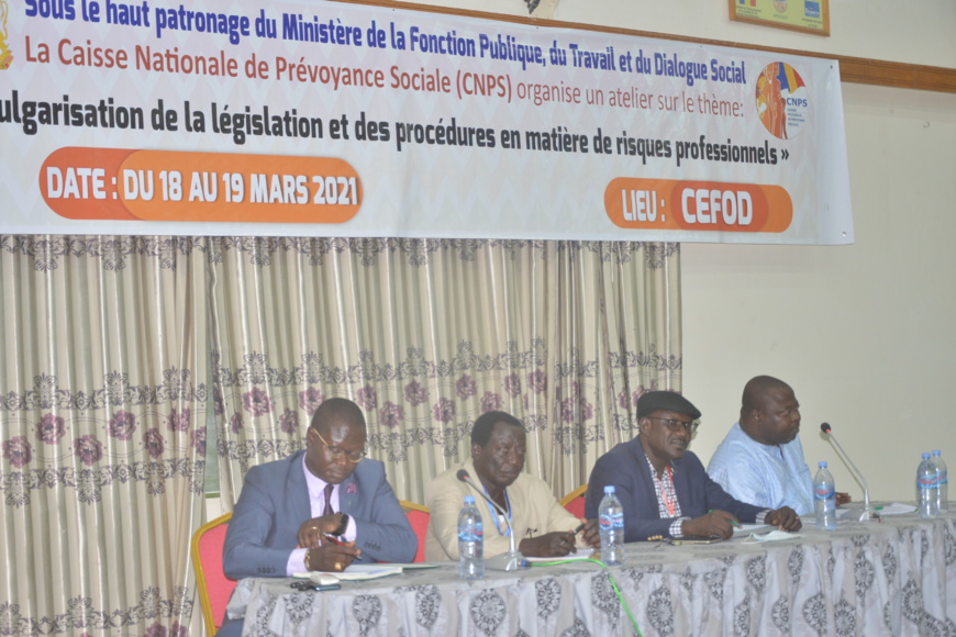 Tchad : Un atelier sur les risques professionnels au travail, organisé par la CNPS au CEFOD, du 18 au 19 mars 2021