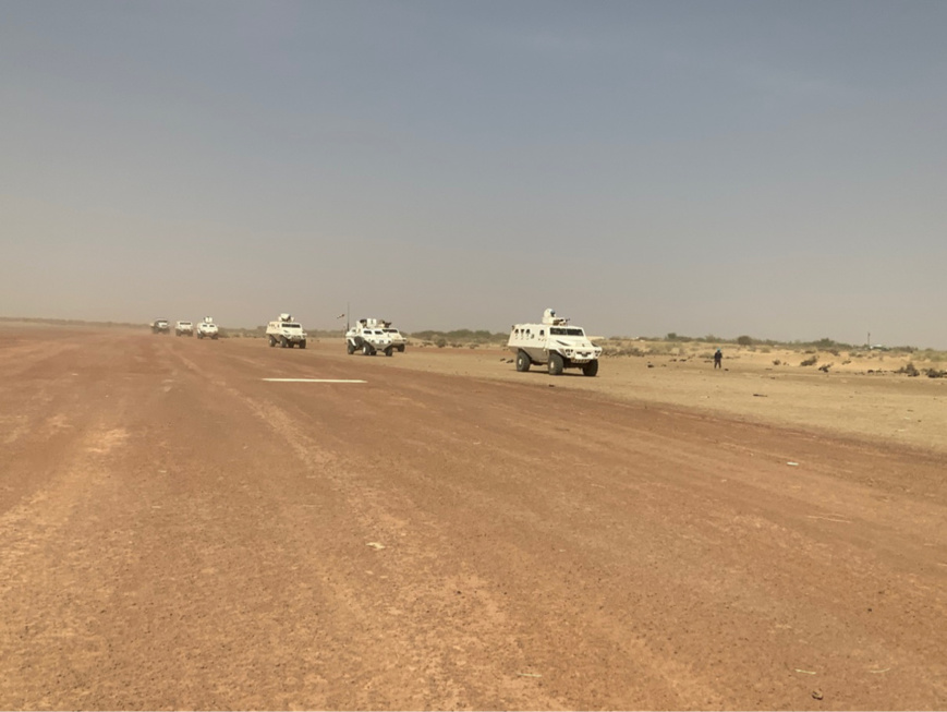 Un convoi de la MINUSMA. © MINUSMA Un convoi de la MINUSMA. © MINUSMA