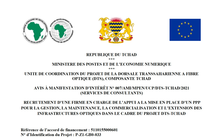 Projet DTS-Tchad Projet DTS-Tchad
