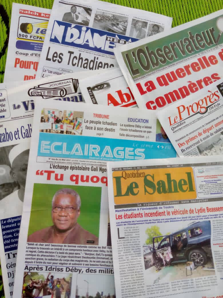 Tchad : la revue de la presse du 17 au 22 mai 2021 Tchad : la revue de la presse du 17 au 22 mai 2021