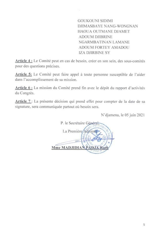 Tchad : le comité d'organisation dévoilé pour le congrès extraordinaire du MPS Tchad : le comité d'organisation dévoilé pour le congrès extraordinaire du MPS