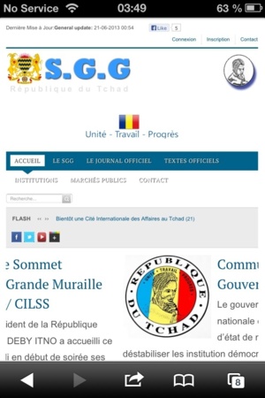 Tchad: Le SGG se dote d'un portail sur le Net Tchad: Le SGG se dote d'un portail sur le Net