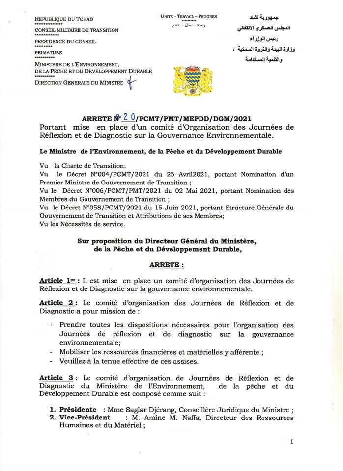 Tchad : une réflexion et un diagnostic sur la gouvernance environnementale en perspective