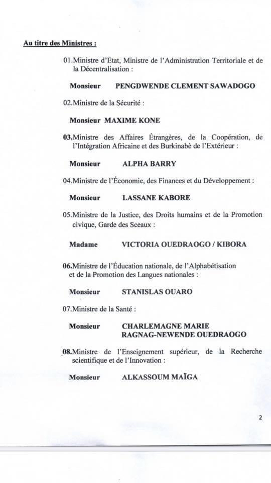 Burkina Faso : le président assume désormais les fonctions de ministre de la défense