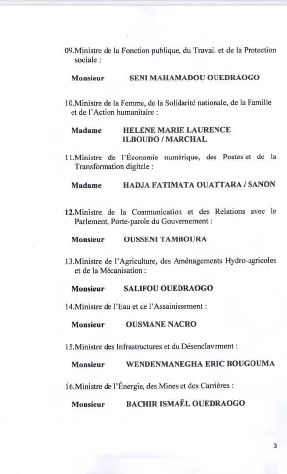 Burkina Faso : le président assume désormais les fonctions de ministre de la défense Burkina Faso : le président assume désormais les fonctions de ministre de la défense