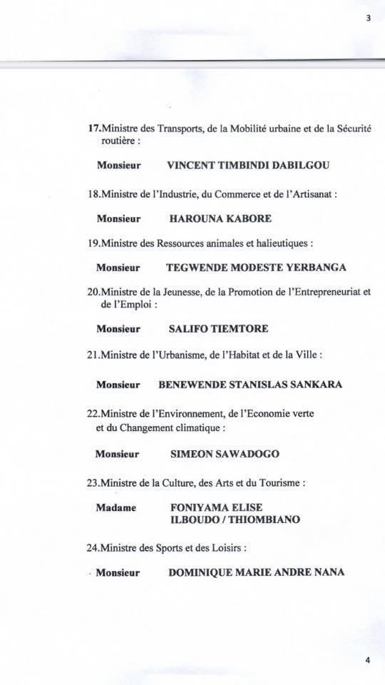 Burkina Faso : le président assume désormais les fonctions de ministre de la défense Burkina Faso : le président assume désormais les fonctions de ministre de la défense