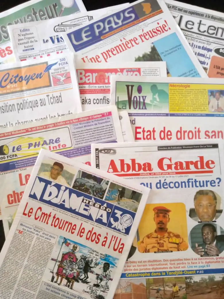 Tchad : la revue de la presse du 5 au 11 juillet 2021.