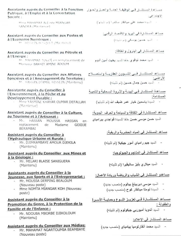 Tchad : 20 nominations dont 13 nouveaux postes à la Présidence Tchad : 20 nominations dont 13 nouveaux postes à la Présidence