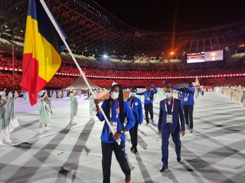 JO Tokyo : le drapeau du Tchad flotte à la cérémonie d’ouverture JO Tokyo : le drapeau du Tchad flotte à la cérémonie d’ouverture