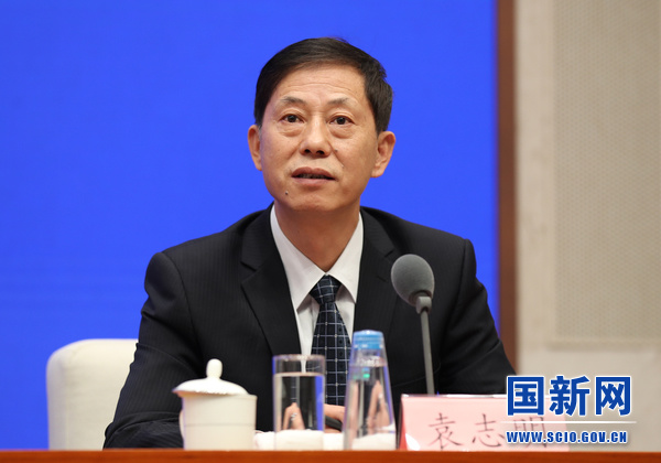 Photo shows Yuan Zhiming, professor with the Wuhan Institute of Virology (WIV) under the Chinese Academy of Sciences as well as director of the National Biosafety Laboratory (NBL) at the WIV answering questions of journalists at a press conference held by the State Council Information Office of China on July 22. (Photo by Xu Xiang/Website of the State Council Information Office of China)