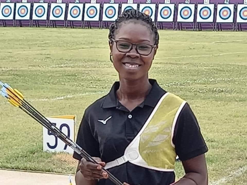 JO Tokyo : la tchadienne Marlyse Hourtou éliminée au tir à l'arc. © DR JO Tokyo : la tchadienne Marlyse Hourtou éliminée au tir à l'arc. © DR