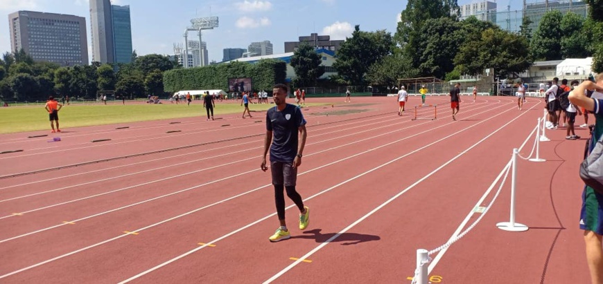 JO Tokyo : le sprinter tchadien Mahamat Bachir éliminé aux 400 mètres. © DR JO Tokyo : le sprinter tchadien Mahamat Bachir éliminé aux 400 mètres. © DR