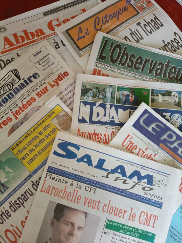 Tchad : la revue de la presse du 1er au 8 août 2021 Tchad : la revue de la presse du 1er au 8 août 2021