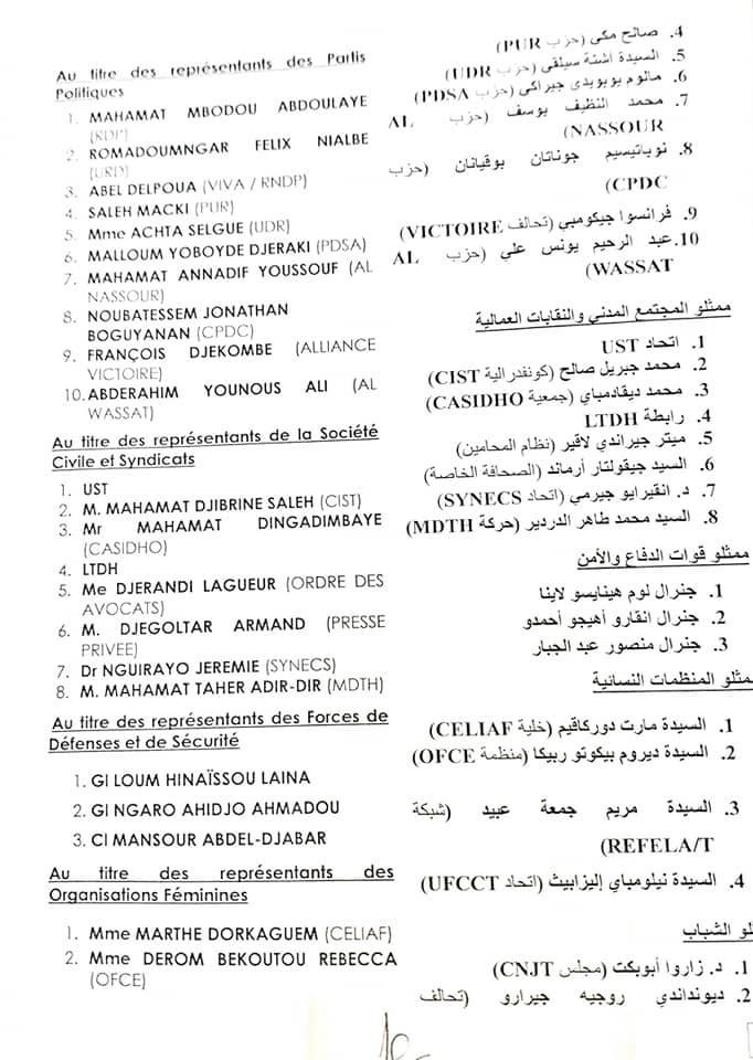 Tchad : le Premier ministre nomme les 69 membres du comité d'organisation du Dialogue Tchad : le Premier ministre nomme les 69 membres du comité d'organisation du Dialogue