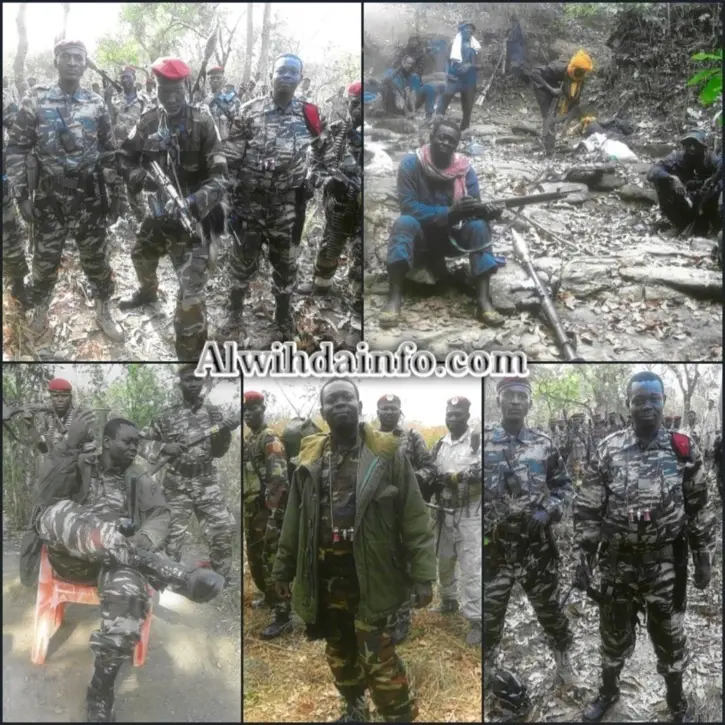Abdoulaye Miskine avec ses combattants. Mars 2013. Crédit Alwihda